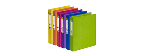 MARBIG EARTH FRIENDLY A4 RING BINDERS - SUMMER COLOURS