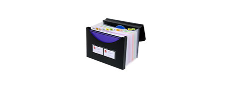 MARBIG EXPANDING FILE WITH STORAGE BOX - BLACK
