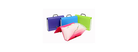 MARBIG EXPANDING FOOLSCAP FILE CASE - ASSORTED COLOURS