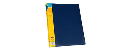 MARBIG NAVY BLUE A4 NON-REFILLABLE DISPLAY BOOK (20 PAGES)