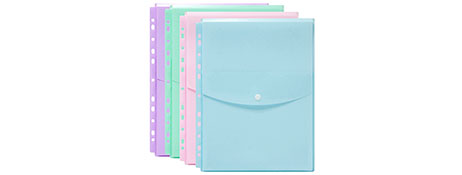MARBIG PASTEL BINDER WALLET WITH TOP BUTTON CLOSURE