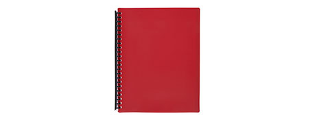 MARBIG RED REFILLABLE A4 DISPLAY BOOK WITH 40 POCKETS