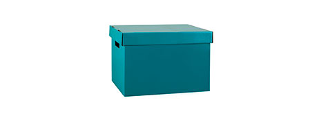 MARBIG TEAL ARCHIVE BOX FOR FOOLSCAP FILES - STRONG STORAGE