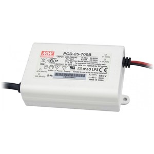 MEANWELL 25W DIMMABLE LED POWER SUPPLY 24-36VDC/0.7A