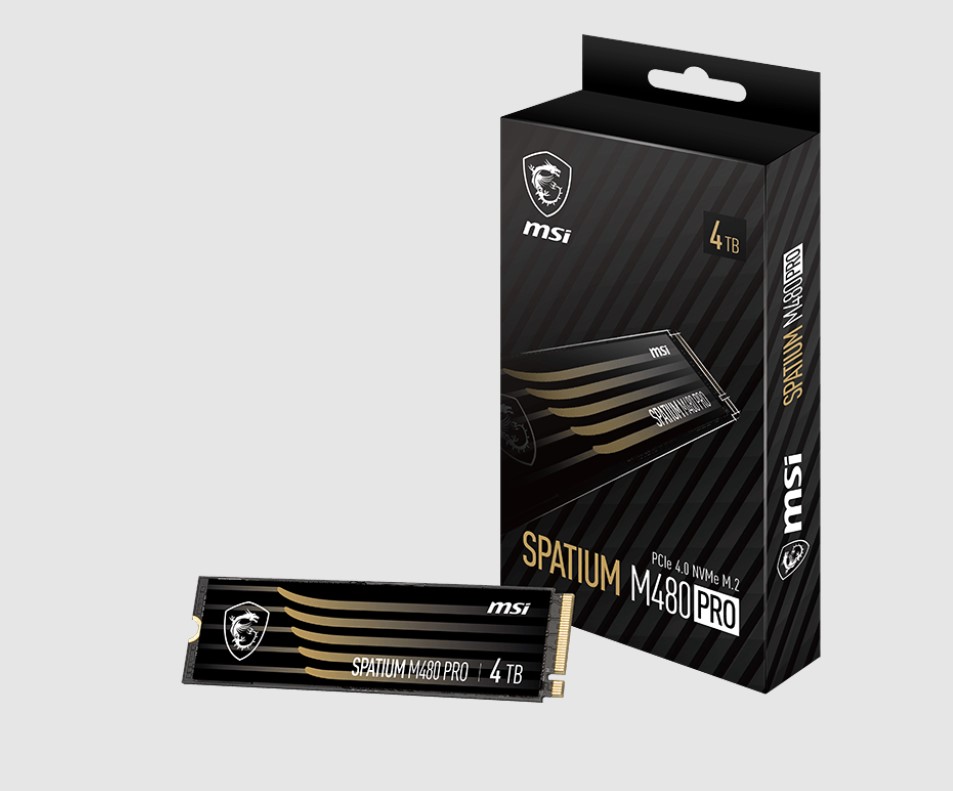 MSI SPATIUM M480 4TB NVME SSD FOR FAST PC UPGRADES