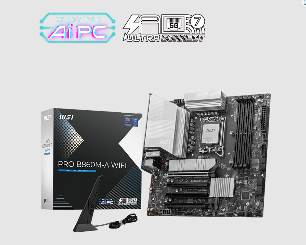 MSI PRO B860M-A WIFI MOTHERBOARD FOR RELIABLE PERFORMANCE