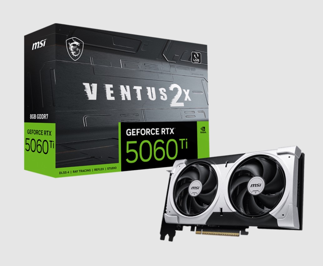 MSI GEFORCE RTX 5060 TI 8G VENTUS 2X PLUS GRAPHICS CARD