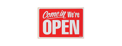 GENERIC BUSINESS SUPPLIES DURABLE NON-ADHESIVE OPEN/CLOSED BUSINESS SIGN FOR WINDOWS