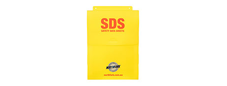 NORTHFORK DURABLE YELLOW A4 SAFETY DATA SHEET DOCUMENT BOX