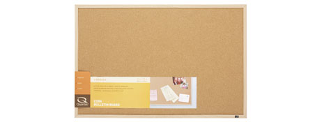 QUARTET CLASSIC OAK FINISH CORKBOARD 580X890MM - HOME & OFFICE NOTICE BOARD