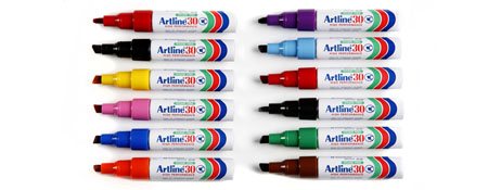 UNSPECIFIED MANUFACTURER ASSORTED PERMANENT MARKERS - QUICK DRY, ALUMINIUM BARREL