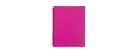 MARBIG PINK REFILLABLE A4 DISPLAY BOOK WITH 20 POCKETS