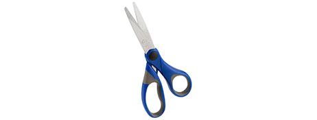 UNKNOWN MANUFACTURER DURABLE STAINLESS STEEL GENERAL PURPOSE SCISSORS - BLUE COMFORT GRIP