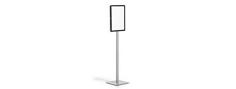 DURAFRAME SILVER DOUBLE-SIDED INFO STAND FLOOR DISPLAY FOR GERALDTON