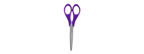 UNSPECIFIED MANUFACTURER DURABLE PURPLE RIGHT HAND SCISSORS FOR STUDENTS & OFFICE