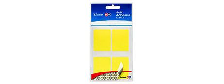 QUIKSTIK PERMANENT FLUORO YELLOW LABELS (35X45MM) HANGSELL