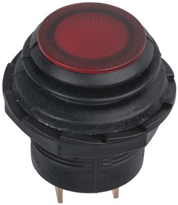 UNSPECIFIED MANUFACTURER RED IP65 MOMENTARY PUSHBUTTON SWITCH - 14V 10A
