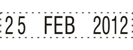 UNKNOWN MANUFACTURER DURABLE 4-BAND DATE STAMP FOR GERALDTON OFFICES