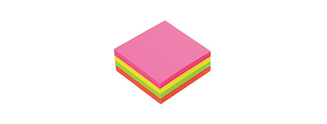 UNKNOWN MANUFACTURER REPOSITIONABLE STICKY NOTES 75X75MM - 320 SHEETS, BRIGHT COLOURS