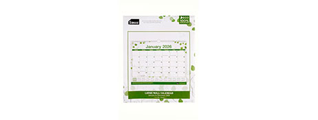 SASCO ECO 2026 LARGE WALL CALENDAR | 12 MONTH PLANNER