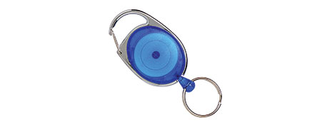 REXEL RETRACTABLE SNAP LOCK KEY HOLDER WITH 25MM KEYRING