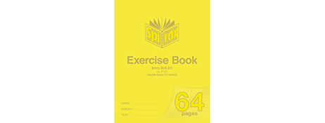 SPIRAX 64 PAGE EXERCISE BOOK - DURABLE PP COVER FOR SCHOOL NOTES