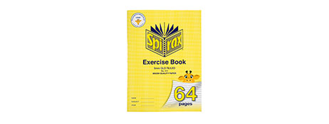 SPIRAX 64 PAGE STAPLED EXERCISE BOOK 320X235MM 6MM RULED