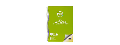 SPIRAX KODE A5 NOTEBOOK - 200 PAGES, RULED, TWIN WIRE