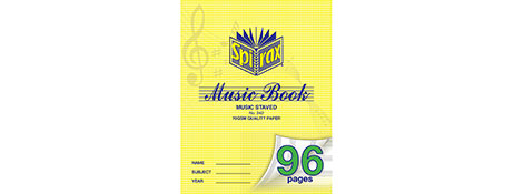 SPIRAX 96 PAGE MUSIC RULED BOOK FOR SCHOOL & STUDY