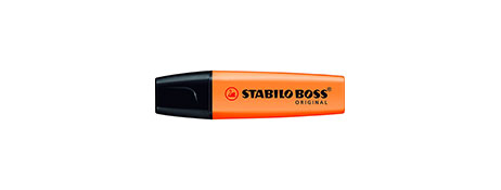 STABILO BOSS ORIGINAL HIGHLIGHTER ORANGE - 10 PACK FOR CLEAR MARKING