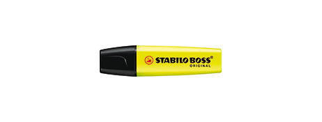 STABILO BOSS ORIGINAL HIGHLIGHTER YELLOW - 10 PACK FOR CLEAR NOTES