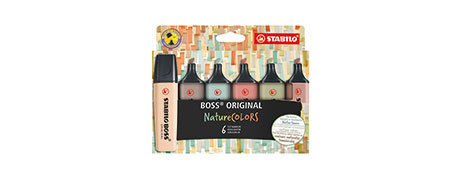STABILO BOSS ORIGINAL NATURECOLORS HIGHLIGHTERS & MARKER SET
