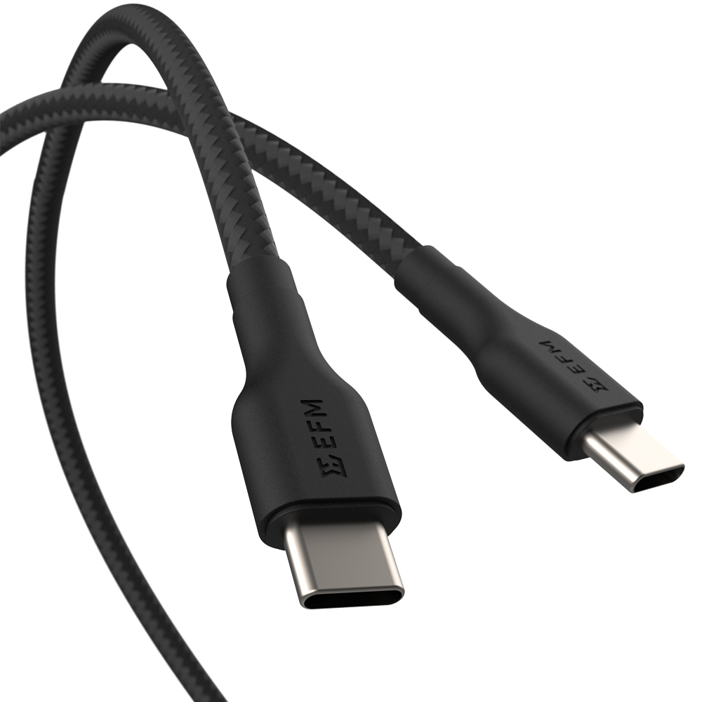 EFM USB-C TO USB-C BRAIDED CABLE 1M - POWER & DATA