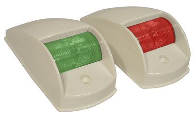 UNSPECIFIED MANUFACTURER TRADITIONAL PORT & STARBOARD NAV LIGHTS - WHITE MARINE LIGHTING