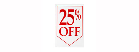 QUIKSTIK VIBRANT 25% OFF SALE POSTER FOR RETAIL PROMOTIONS