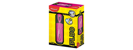 MAPED VIVID PINK CHISEL TIP HIGHLIGHTER FOR CLEAR DOCUMENT MARKING