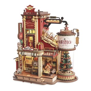 UNSPECIFIED MANUFACTURER WOODEN MUSIC BOX PUZZLE: SANTA'S WORKSHOP CAROL PLAYER