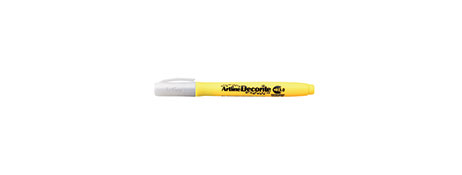 UNKNOWN MANUFACTURER YELLOW CHISEL TIP MARKER FOR GLASS, METAL, CARD & MORE