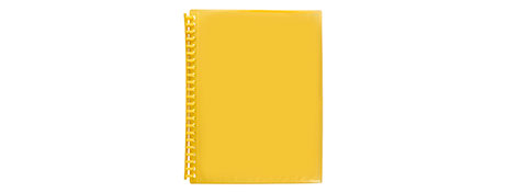 MARBIG YELLOW REFILLABLE A4 DISPLAY BOOK - 20 POCKETS
